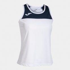 Koszulka treningowa damska Joma Top Montreal. Białe koszulki sportowe Joma, bez wzorów, z poliesteru, bez ramiączek, tenisowe. Za 237.00 zł.