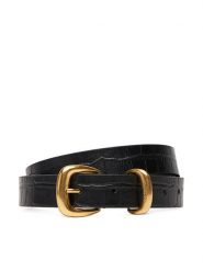 Calvin Klein Pasek Damski Bombay Strap Croc 25Mm Belt LV04F7056G Czarny. Czarne paski Calvin Klein, bez wzorów, ze skóry. Za 259.99 zł.