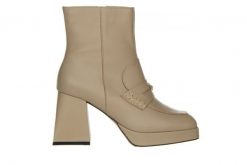 Botki Bayla-159 4493 001-F Beż Lico 159086, Skóra naturalna - 37. Brązowe botki Bayla, z aplikacjami, ze skóry, bez obcasa, na platformie, bez zapięcia. W wyprzedaży za 269.10 zł.