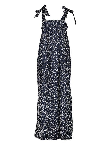 Kaffe Sukienka w kolorze granatowo-białym rozmiar: 40. Niebieskie sukienki Kaffe, na co dzień, bez wzorów, z wiskozy, bez kołnierzyka, bez ramiączek, midi, proste. Za 166.10 zł.