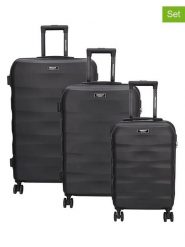 Beagles Walizki (3 szt.) w kolorze czarnym rozmiar: onesize. Czarne walizki Beagles, bez wzorów. Za 434.99 zł.