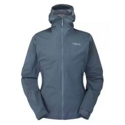 Kurtka przeciwdeszczowa damska Rab Kinetic Alpine 2.0 Jacket. Niebieskie kurtki sportowe RAB, s, bez wzorów, bez kaptura. Za 1,007.99 zł.