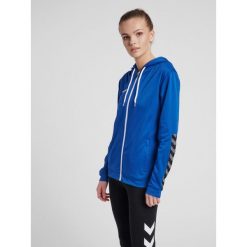 Bluza do piłki nożnej damska Hummel zip hml AUTHENTIC Poly. Niebieskie bluzy Hummel, xs, bez wzorów, z kapturem. Za 222.00 zł.