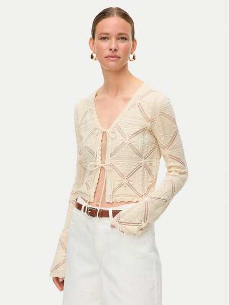 Vero Moda Kardigan Lola 10337188 Beżowy Regular Fit. Brązowe kardigany Vero Moda, l, bez wzorów, z bawełny. Za 85.99 zł.