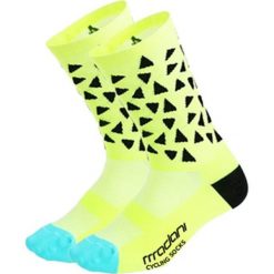 Skarpetki rowerowe unisex madani Ocelot. Żółte skarpety MADANI, bez wzorów. Za 9.99 zł.