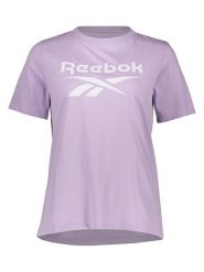 Reebok Koszulka w kolorze fioletowym rozmiar: L. Różowe bluzki Reebok, l, bez wzorów, bez kołnierzyka, bez ramiączek. Za 48.39 zł.