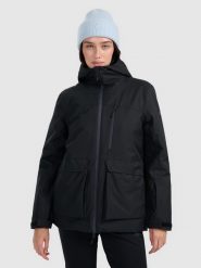 4F Kurtka narciarska membrana 8000 damska - czarna XS. Czarne kurtki narciarskie 4f, xs, bez wzorów, bez kaptura, narciarskie. Za 599.99 zł.