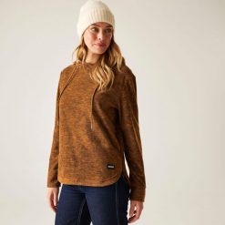 Bluza damska z kapturem Mayse. Brązowe bluzy sportowe Regatta, bez wzorów, z bawełny, z kapturem. Za 169.99 zł.
