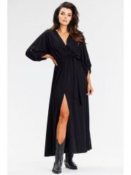Awama Sukienka w kolorze czarnym rozmiar: M. Czarne sukienki Awama, m, bez wzorów, bez kołnierzyka, bez ramiączek, maxi. Za 164.99 zł.