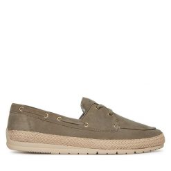 Espadryle Tamaris. Brązowe espadryle Tamaris, bez wzorów, bez obcasa, bez zapięcia. Za 329.99 zł.