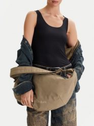 Guess Jeans Torebka CWBEO-GUESS-M-002-09 Zielony. Zielone torebki klasyczne Guess Jeans, z aplikacjami, z jeansu, bez dodatków. Za 199.99 zł.