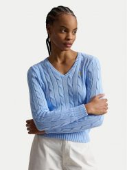 Polo Ralph Lauren Sweter 211971870514 Niebieski jasny Slim Fit. Niebieskie swetry Polo Ralph Lauren, xxl, bez wzorów, z bawełny, bez ramiączek. Za 949.99 zł.