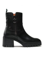 Pikolinos Botki W5D-8942 Czarny. Czarne botki Pikolinos, bez wzorów, ze skóry, bez obcasa, na słupku, bez zapięcia. Za 429.99 zł.