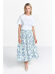 Rich & Royal Koszulka w kolorze białym rozmiar: L. Białe bluzki Rich & Royal, l, bez wzorów, z bawełny, bez kołnierzyka, bez ramiączek. Za 88.64 zł.