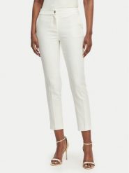 Morgan Spodnie materiałowe 222-PLIME.F Biały Regular Fit. Białe spodnie materiałowe Morgan, bez wzorów, z bawełny. Za 299.99 zł.