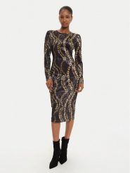 Versace Jeans Couture Sukienka codzienna 77HAO9B0 Czarny Slim Fit. Czarne sukienki Versace Jeans Couture, na co dzień, bez wzorów, z jeansu, bez kołnierzyka, bez ramiączek, proste. Za 619.99 zł.