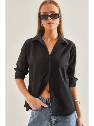 Bianco Lucci Koszula w kolorze czarnym rozmiar: XL. Czarne koszule Bianco Lucci, xl, bez wzorów, bez kołnierzyka, bez ramiączek. Za 52.17 zł.