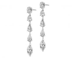 Kolczyki z białego złota z diamentami - 3,09 ct - próba 750. Białe kolczyki Apart, z diamentem, złote. Za 71,990.00 zł.