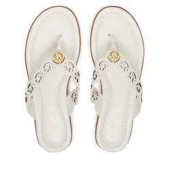 Japonki MICHAEL Michael Kors. Białe klapki MICHAEL Michael Kors, bez wzorów, bez obcasa. Za 529.99 zł.
