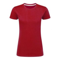 Idealna Koszulka Damska. Czerwone bluzki SG, s, bez wzorów, sportowe, bez kołnierzyka, bez ramiączek. Za 34.99 zł.