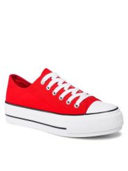 Jenny Fairy Trampki WS160701-02ECO Czerwony. Czerwone trampki Jenny Fairy, bez wzorów, z materiału, bez zapięcia. Za 79.99 zł.