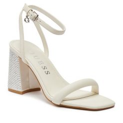 Sandały Guess. Sandały Guess, z aplikacjami, bez obcasa, na słupku, bez zapięcia. Za 439.99 zł.