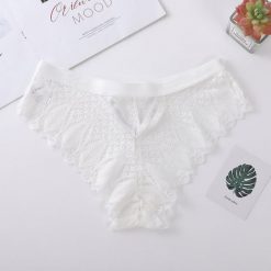 Figi damskie z ozdobną gumką na co dzień i specjalne okazje Edvige. Białe figi Intica, m, bez wzorów, z materiału. Za 59.00 zł.