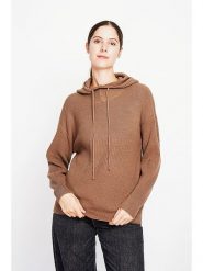 ASSUILI Sweter w kolorze karmelowym rozmiar: 38. Brązowe swetry Assuili, bez wzorów, ze splotem, bez ramiączek. Za 108.99 zł.