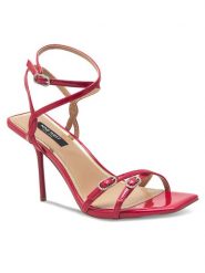 Nine West Sandały ZL23014CC Czerwony. Czerwone sandały Nine West, bez wzorów, z syntetyku, bez obcasa, na szpilce, bez zapięcia. Za 229.99 zł.
