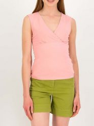 Blutsgeschwister Top "Mon Soleil Cache" w kolorze jasnoróżowym rozmiar: XL. Różowe topy Blutsgeschwister, xl, bez wzorów, z bawełny, bez kołnierzyka, bez ramiączek. Za 105.63 zł.