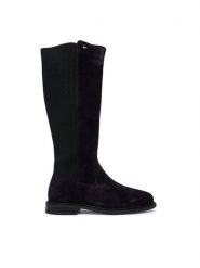 Tommy Hilfiger Kozaki Enamel Flag Suede High Chelsea FW0FW09574 Granatowy. Niebieskie kozaki TOMMY HILFIGER, ze skóry, bez obcasa, na płaskiej podeszwie, bez zapięcia. Za 849.99 zł.