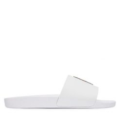 Klapki Polo Ralph Lauren. Białe klapki Polo Ralph Lauren, bez wzorów, bez obcasa. Za 379.99 zł.