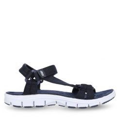 Sandały CRUZ. Niebieskie sandały CRUZ, bez wzorów, bez obcasa, na płaskiej podeszwie, bez zapięcia. Za 299.99 zł.
