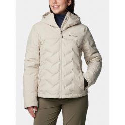 Kurtka Puchowa Damska Columbia Grand Trek III. Brązowe kurtki sportowe Columbia, na zimę, xl, bez wzorów, z puchu, bez kaptura, trekkingowe. Za 999.00 zł.