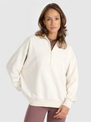 4F Bluza dresowa nierozpinana bez kaptura damska - biała L. Białe bluzy 4f, l, bez wzorów, z dresówki, bez kaptura. Za 159.99 zł.