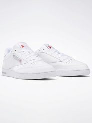 Reebok Skórzane sneakersy "Club C 85" w kolorze białym rozmiar: 39. Białe trampki Reebok, bez wzorów, bez zapięcia. Za 331.75 zł.