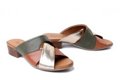 PIAZZA 900147-07 grun, klapki damskie. Klapki Piazza, bez wzorów, ze skóry, bez obcasa, na obcasie. Za 242.17 zł.