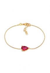 Elli Damski wisior kropla z syntetycznym rubinem czerwonym w pozłacanym srebrze próby 925 Sterling Silver Bransoletki 1 ct. Czerwone bransoletki Elli, z rubinem, pozłacane. Za 203.99 zł.