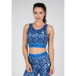 Osseo Crop Top - Niebieski. Niebieskie topy GORILLA WEAR, bez wzorów, bez kołnierzyka, bez ramiączek. Za 189.00 zł.