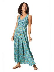 Aller Simplement Sukienka w kolorze turkusowym rozmiar: 38/40. Niebieskie sukienki Aller Simplement, bez wzorów, klasyczne, bez kołnierzyka, bez ramiączek, maxi. Za 69.99 zł.