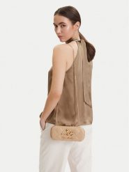 LOVE MOSCHINO Torebka JC4270PP0OKH120C Beżowy. Brązowe torebki klasyczne Love Moschino, bez wzorów, ze skóry, bez dodatków. Za 839.99 zł.