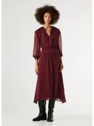 Pepe Jeans Sukienka "Mariette" w kolorze bordowym rozmiar: XL. Czerwone sukienki Pepe Jeans, xl, bez wzorów, z jeansu, bez kołnierzyka, bez ramiączek, maxi. Za 260.99 zł.