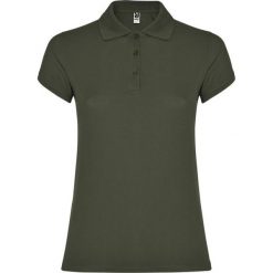 Damska Koszulka Polo W Gwiazdki. Zielone koszulki polo ROLY, m, bez wzorów, z bawełny, bez kołnierzyka, bez ramiączek. Za 63.99 zł.