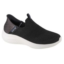 Buty sportowe Sneakersy damskie, Skechers Ultra Flex 3.0 Smooth Step Slip-ins. Czarne obuwie sportowe Skechers, bez zapięcia, trekkingowe, Skechers Sport. Za 349.99 zł.