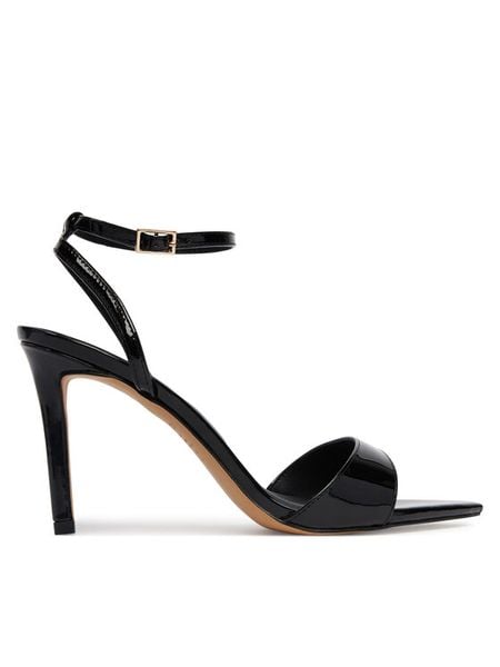 Aldo Sandały Leandra 14298756 Czarny. Czarne sandały Aldo, bez wzorów, ze skóry, bez obcasa, na szpilce, bez zapięcia. Za 359.99 zł.