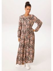 Aniston Sukienka w kolorze jasnoróżowo-czarnym rozmiar: 36. Brązowe sukienki Aniston, bez wzorów, z wiskozy, bez kołnierzyka, bez ramiączek, maxi. Za 252.99 zł.