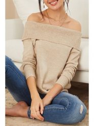 LA Angels Sweter w kolorze beżowym rozmiar: M. Brązowe swetry LA Angels, m, bez wzorów, bez ramiączek. Za 113.99 zł.