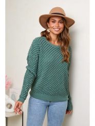 Soft Cashmere Sweter w kolorze zielonym rozmiar: 34/36. Zielone swetry Soft Cashmere, bez wzorów, bez ramiączek. Za 92.42 zł.