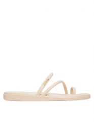 Crocs Japonki Miami Toe Loop 209862 Beżowy. Brązowe klapki Crocs, bez wzorów, z tworzywa sztucznego, bez obcasa. Za 179.99 zł.