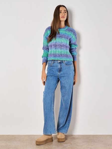 Apricot Sweter w kolorze turkusowo-niebieskim rozmiar: XL. Niebieskie swetry Apricot, xl, bez wzorów, ze splotem, bez ramiączek. Za 78.66 zł.